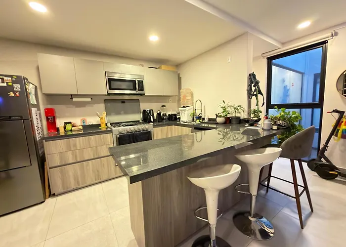 Bright 3 Blocks Frm Reforma W Private Rooftop Apartment *
